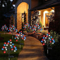 Outdoor Patriotic Solar Star Pathway Lights - Waterproof 4th of July Garden Decor