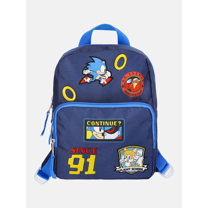 Kids Sonic the Hedgehog 10-Inch Mini Backpack with Patches and Graphics