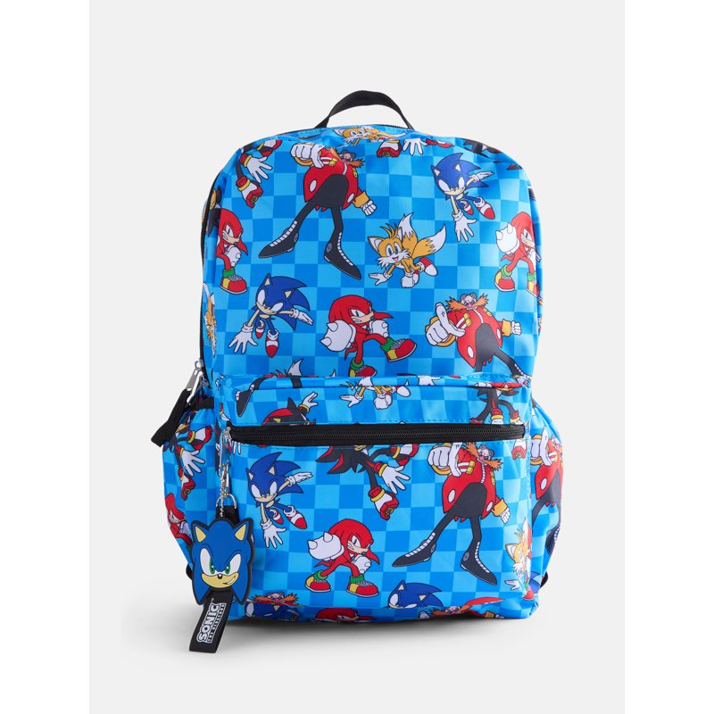 Kids Sonic The Hedgehog 17-Inch Print Backpack - School & Travel