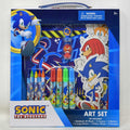 Sonic The Hedgehog Art Set in Box - Notebook, Crayons, Markers, Stickers, Stampers for Kids