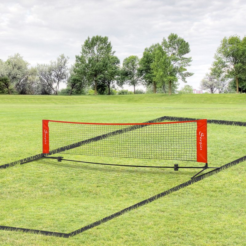 Soozier 23 ft Portable Soccer Tennis Net with Sideline & Carry Bag – Multi-Game Training Net