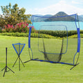 Baseball Practice Net Set with Catcher Net, Tee Stand & Ball Caddy for Training