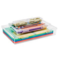 Stackable Plastic Storage Bins Set for Crafts Beads Yarn & More - Variety Pack
