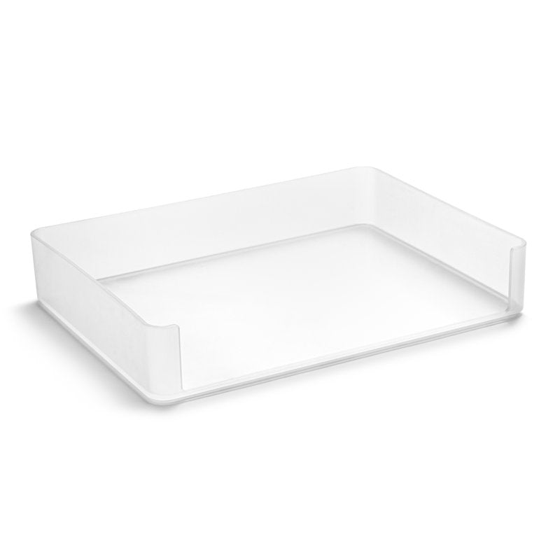 Stackable Plastic Letter Tray Organizer for Desk Files and Mail