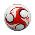Soccer Ball Size 4 PU Leather Non-Inflatable Red