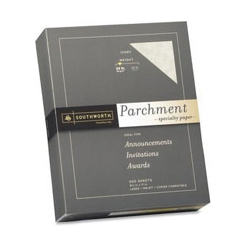 Parchment Paper Letter Size 8.5 x 11 Inch 24 lb Ivory Pack of 500