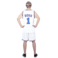 White Basketball Jersey for Adults - Space Jam Tune Squad Logo, Officially Licensed