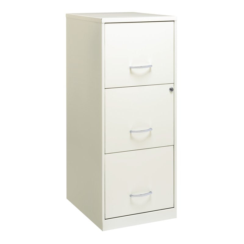 Vertical Metal File Cabinet with Lock - 3 Drawers for Office & Home