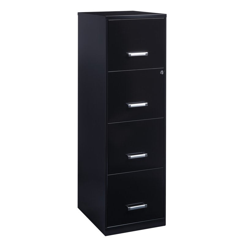 18-Inch Deep Metal File Cabinet with 4 Drawers, Lockable Office Storage