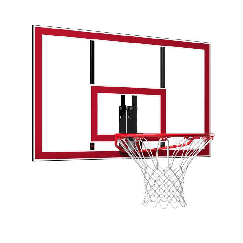44-Inch Shatterproof Polycarbonate Basketball Backboard and Slam Jam Rim Combo