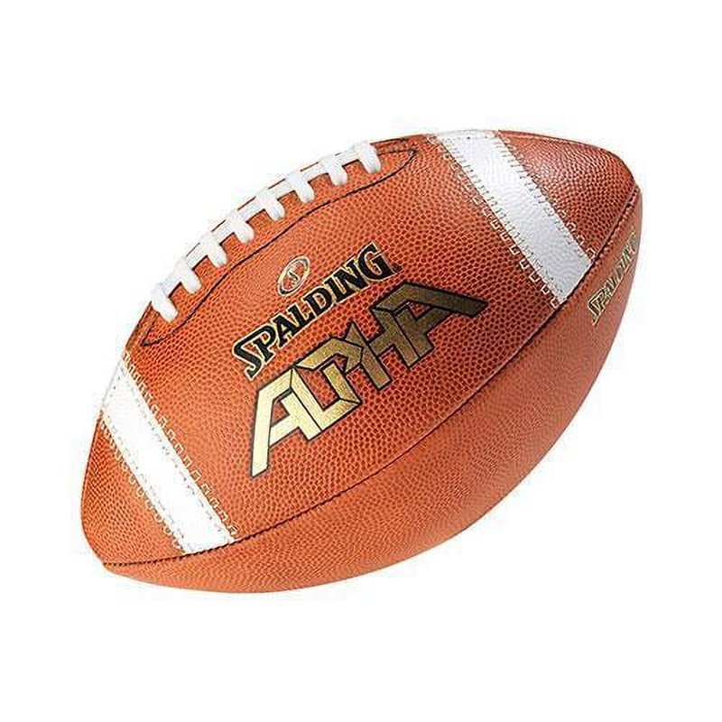 Official Size Leather Football with Grip Enhancements - Brown