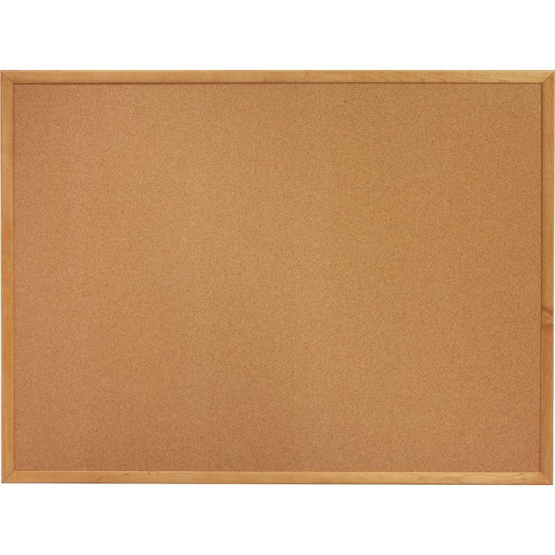 36x24 Cork Board with Oak Wood Frame - Office & Home Decor