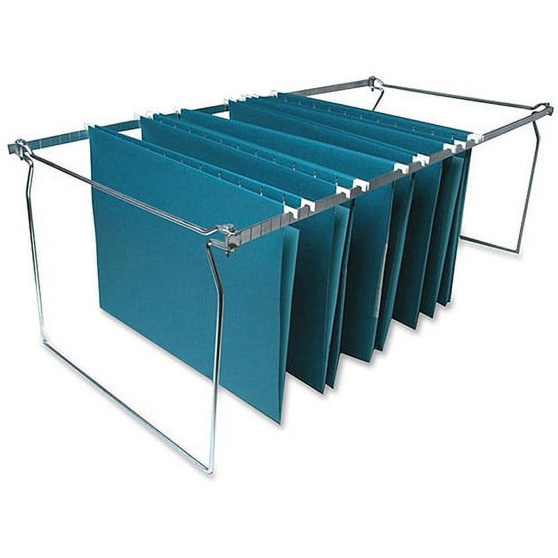 Letter Size Metal File Folder Frame - Adjustable Silver Office Organizer