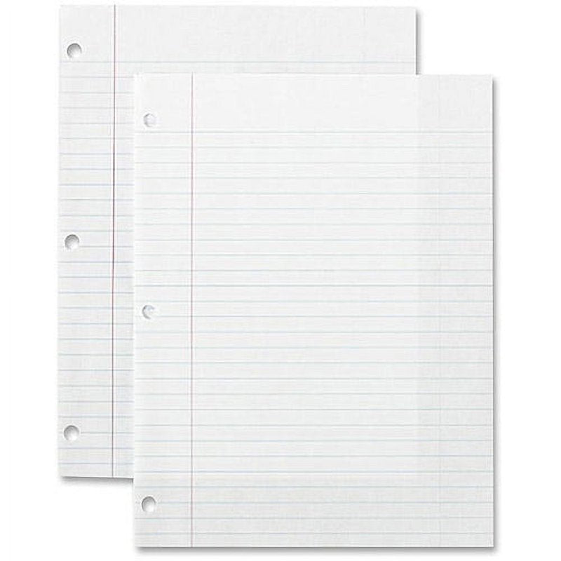 3-Hole Punched White Filler Paper for Binders, 16 lb, 150 Sheets