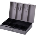 Steel Combination Lock Cash Box with Removable Tray - Gray
