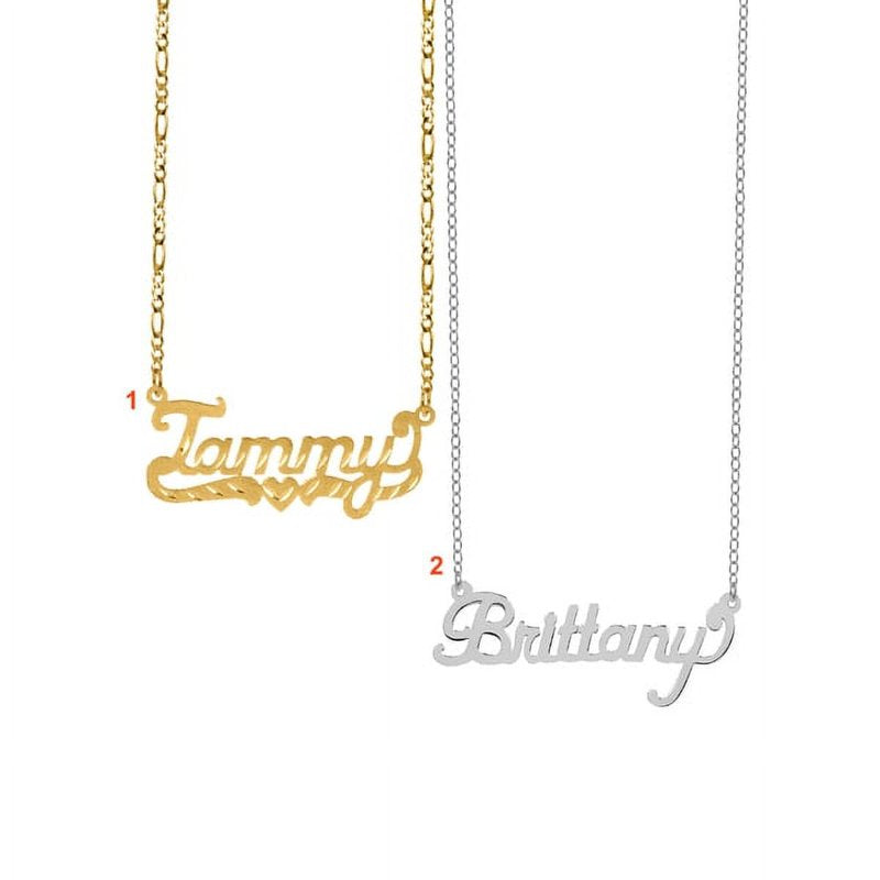 Personalized Sterling Silver Name Necklace - Custom Engraved Pendant