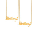 Personalized Name Necklace with Link Chain - Sterling Silver or Gold Plated, BOGO Offer