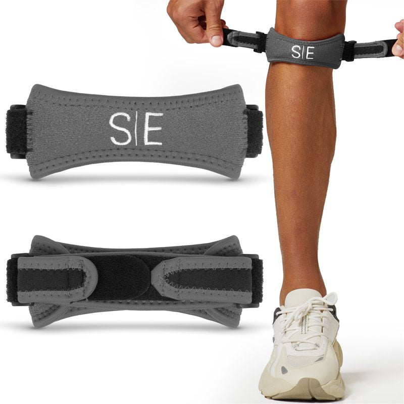 Adjustable Knee Support Strap with Compression Pad for Pain Relief & Stability - 2 Pack