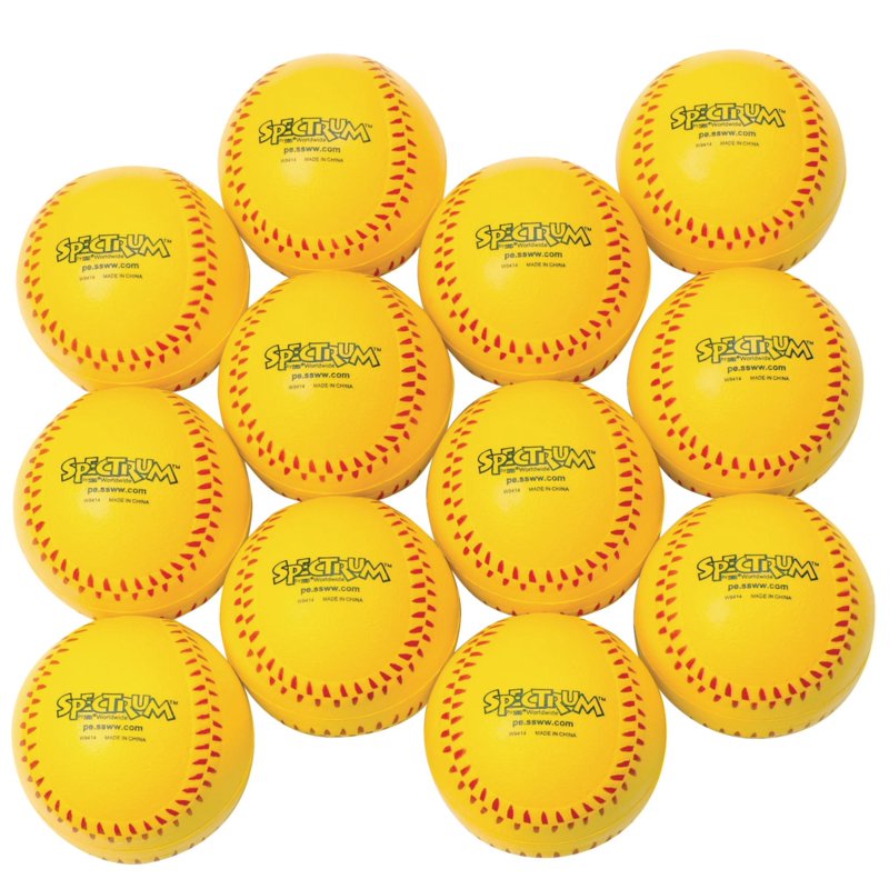 Softball Training Softballs - 11 Inch Foam Softballs for Hitting & Defense (Pack of 12)