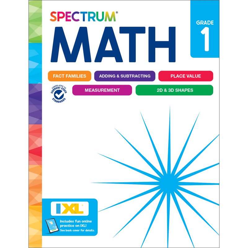 First Grade Math Workbook - Addition, Subtraction, Shapes & More