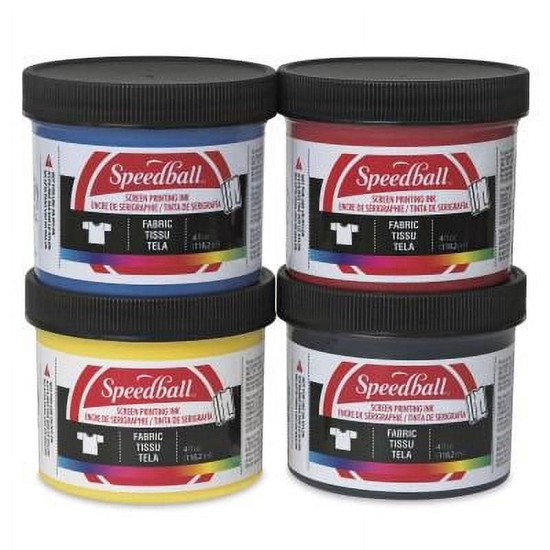 Fabric Screen Printing Starter Kit with Water-Based Inks - 4 Colors