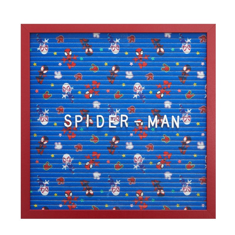 Spider and Friends 12x12 Letter Board - Blue/Red Variation for Kids & Teens