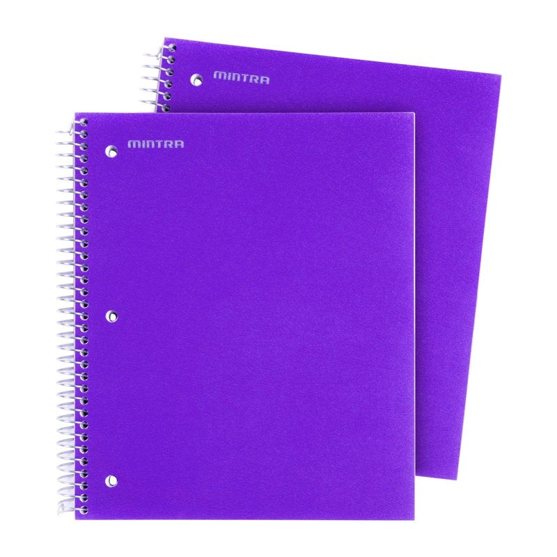 Durable 3-Subject Spiral Notebook Pack - 150 Sheets College Ruled