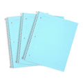 Spiral Notebooks 3 Pack - Durable 1 Subject College Ruled, Water-Resistant Cover