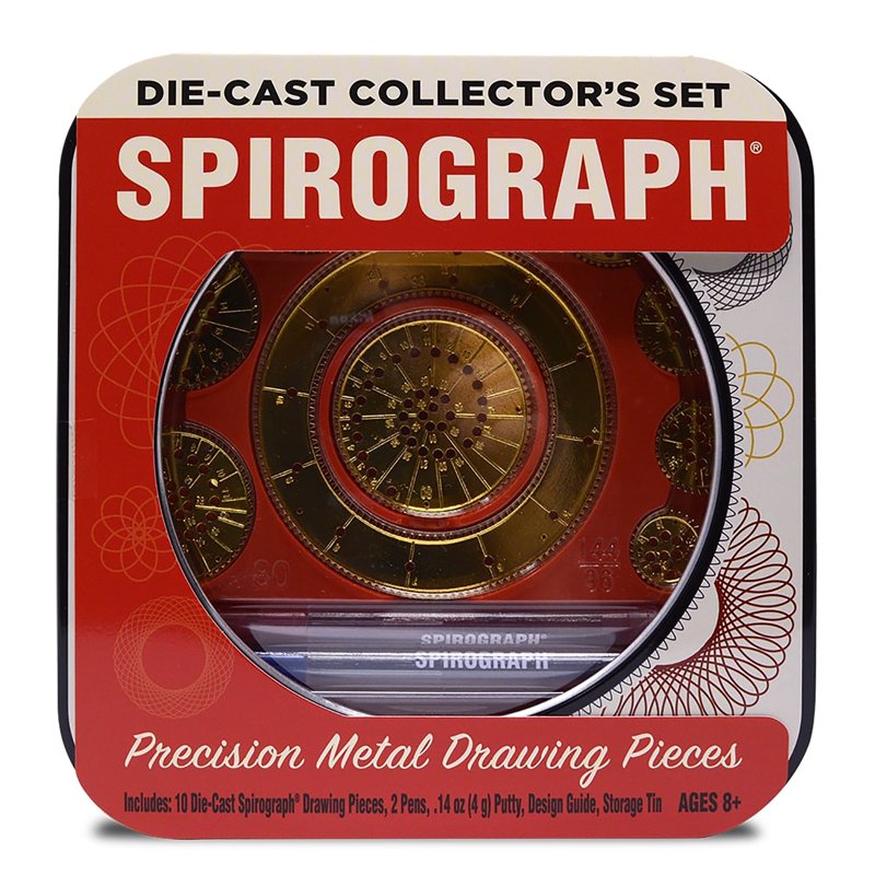 Die-Cast Spirograph Drawing Kit for Kids - Golden Collector’s Set, Spiral Art, Art Supplies, Ages 8+