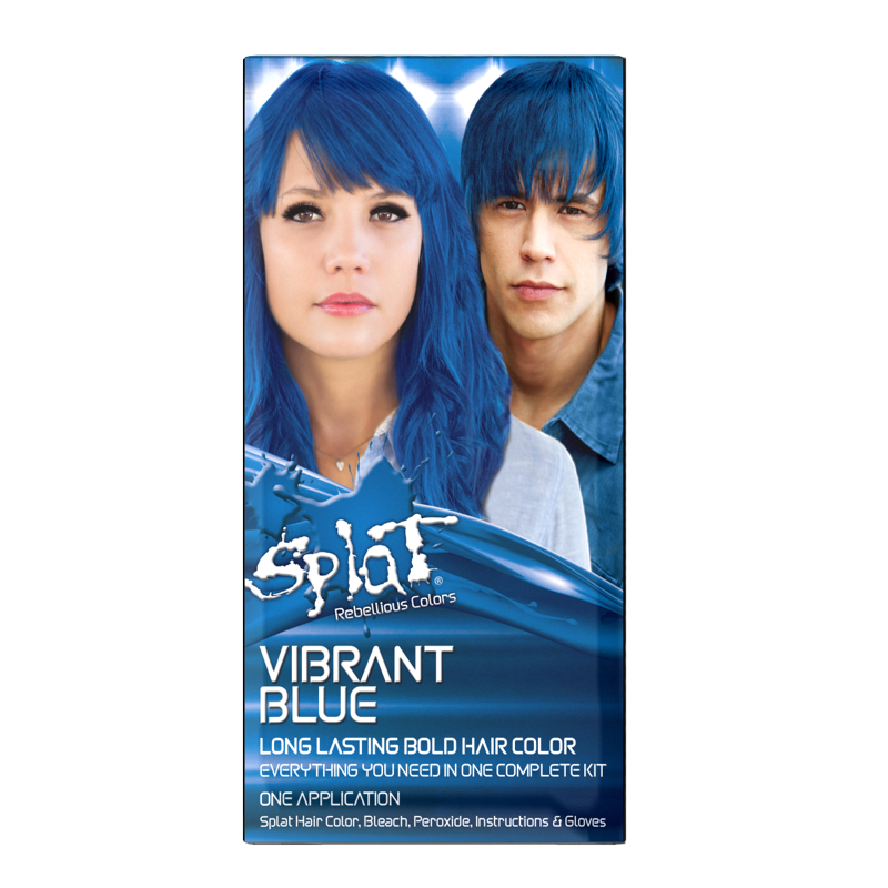 Semi-Permanent Hair Color Kit - Vibrant Blue, Bleach & Styling Supplies