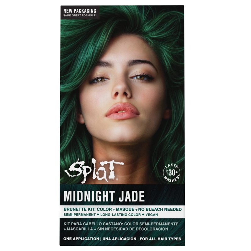 Vegan Semi-Permanent Hair Dye Kit for Brunettes - Bold Green Shades