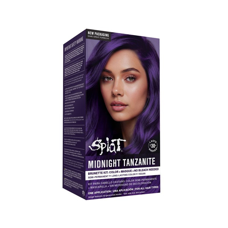 Semi-Permanent Purple Hair Dye Kit for Brunettes - No Bleach Needed