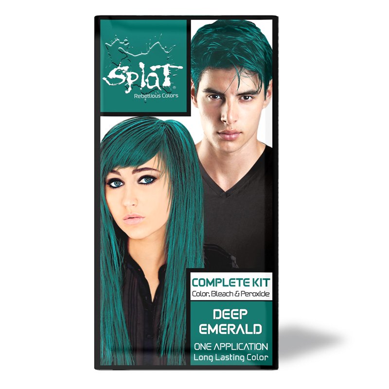 Semi-Permanent Hair Dye Kit with Bleach - Deep Emerald Green