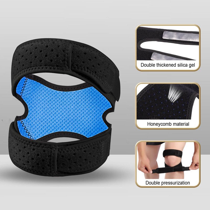 Sport Knee Support Brace with Patella Stabilizer - Anti-Slip Compression for Fitness & Running