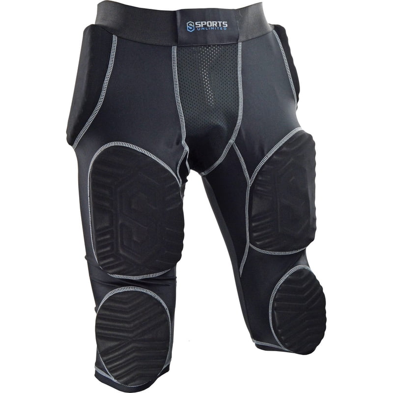 Adult Football Girdle with Integrated 7 Pad Protection - Flexible Thigh and Hip Pads