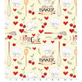 Precut Cotton Fabric for Sewing & Crafting - Bless The Baker Design, Cream, 44x36 Inches