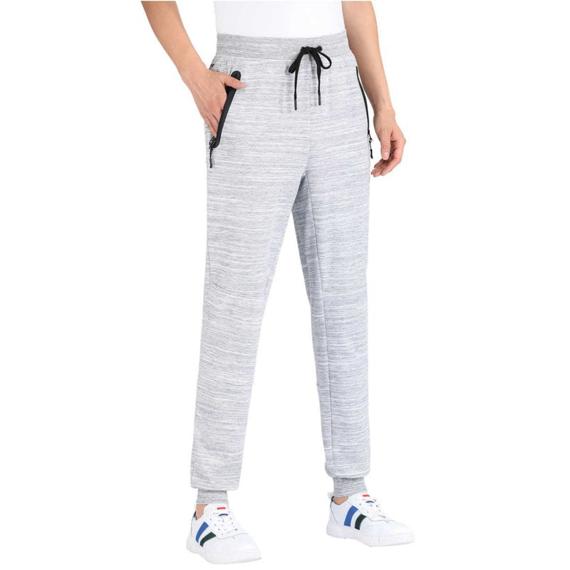 Men's Active Joggers with Zipper Pockets - Comfort Stretch Performance Pants
