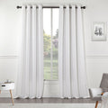 Solid Textured Window Panel 54x84 inches White Modern Drapery