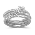 Stackable Diamond Rings for Women – 0.02 Carat White Diamond Silver & Gold-Plated Jewelry Set