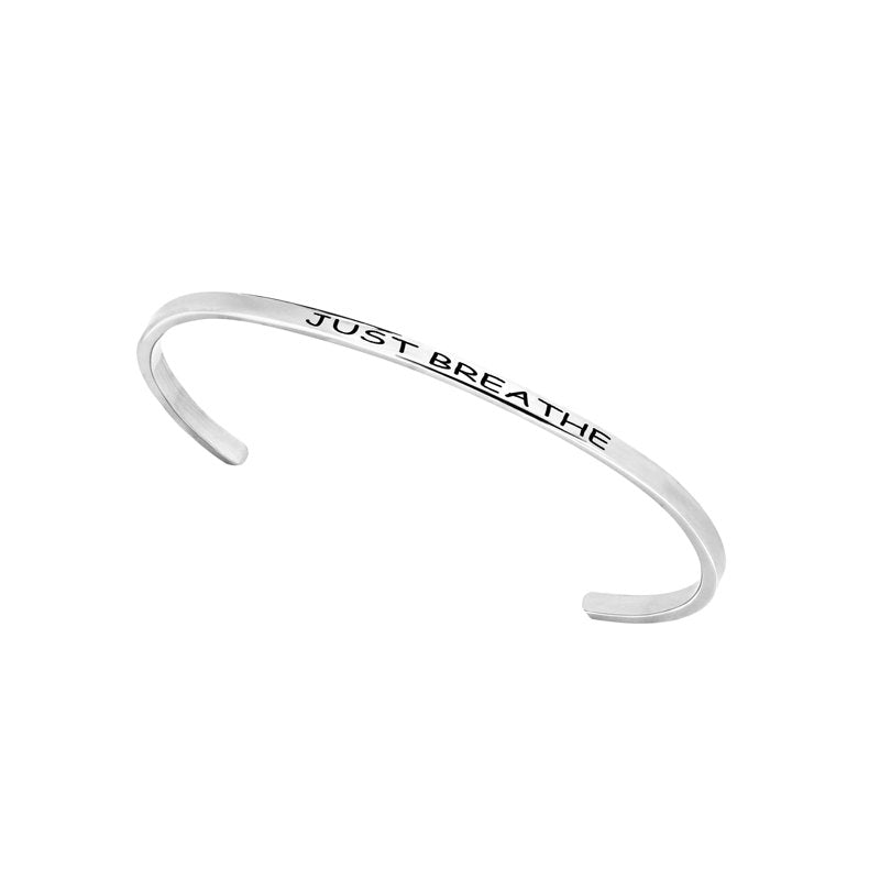 Inspirational Stainless Steel Saying Bracelet for Women - Adjustable 8-inch