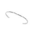 Engraved Stainless Steel Saying Bracelet - Adjustable 8-inch Jewelry for Women
