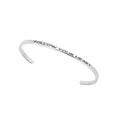 8-Inch Stainless Steel Saying Bracelet - Gift for Women, Customizable Pattern