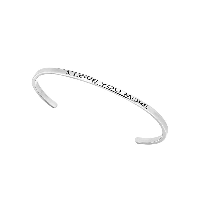 Stainless Steel Saying Bracelet for Women - 8-Inch Gift Accessory