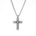 Men's Stainless Steel Barrel Cross Pendant Necklace - Spiritual Jewelry