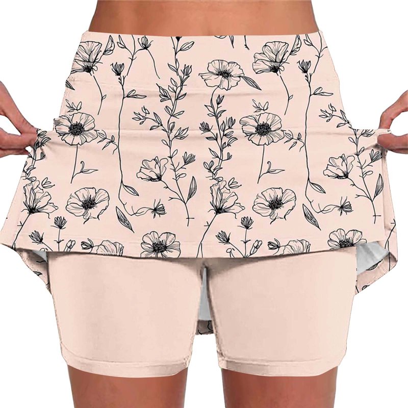 Women’s High-Waisted Casual Skort with Pockets - Athletic, Tennis & Golf Skirt