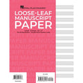 Loose Leaf Manuscript Paper with Pink Cover - 48 Pages for Music Notation