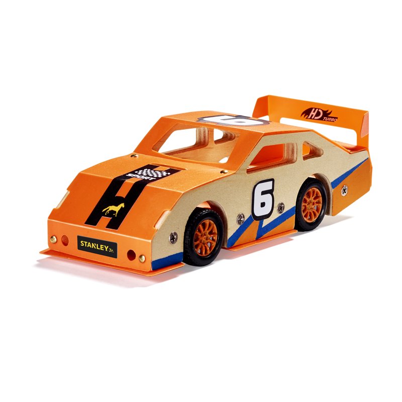 Build Your Own Wooden Race Car Kit for Kids Ages 3+ - Educational Toy