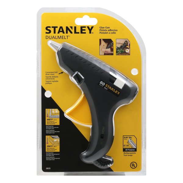 Stanley Trigger Feed Mid-Size Dual-Temperature Glue Gun for Crafts & Repairs