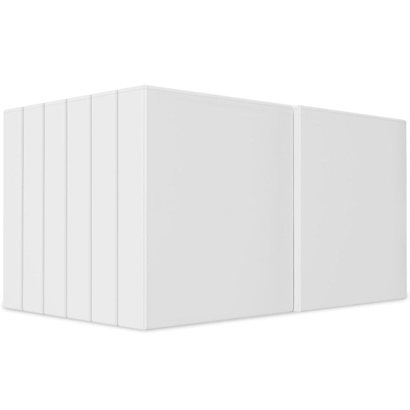 12-Pack White 1-1/2 Inch Ring View Binders with Pockets for Office & School
