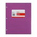 Purple 2-Pocket Plastic Portfolio Folder - Waterproof & Tear-Resistant Office Organizer